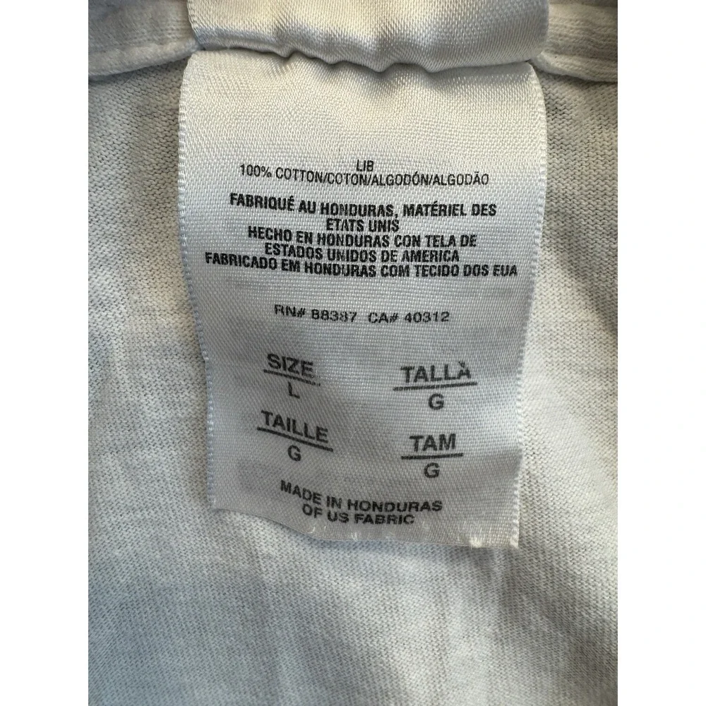 Adidas USA Flag Logo Graphic T-Shirt White Men's Large Patriotic Cotton Tee